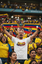 Ecuador World Cup 2026 T-Shirt - Bold Graffiti Flag Design by StayClothed.com