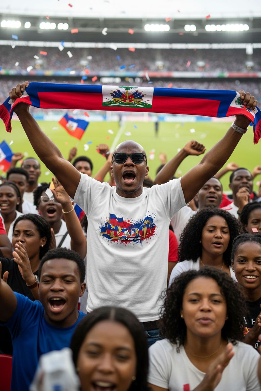 Haiti World Cup 2026 T-Shirt - Bold Graffiti Flag Design by StayClothed.com