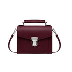 Zatchels Marsala Red Sugarcube Handmade Leather Handbag front view