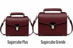Zatchels Marsala Red Sugarcube handbag size guide view