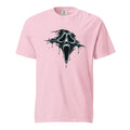Blossom T-shirt featuring a central black melting ghost skull graphic with hollow eyes, an open mouth and dripping edges