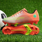 Mens PU Leather Turf Football Shoes