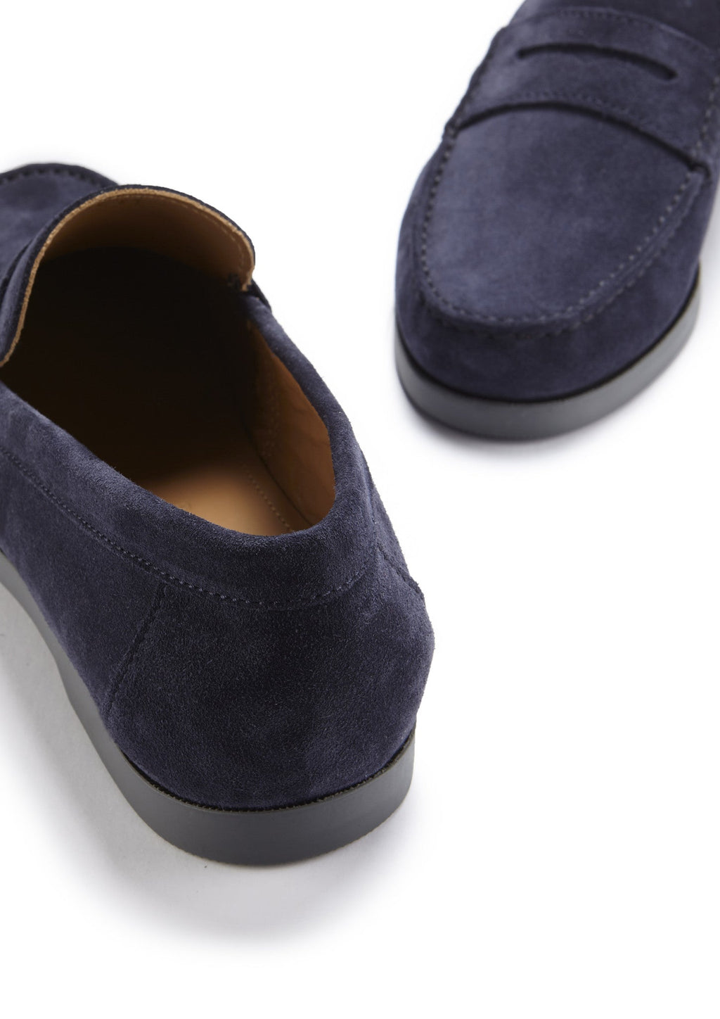 Hugs & Co Mens Boat Loafers Navy Blue Suede