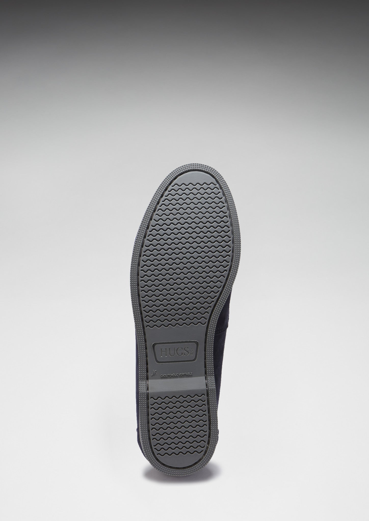 Hugs & Co Mens Boat Loafers Navy Blue Suede