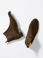Hugs & Co Mens Brown Suede Chelsea Boots Welted Leather Sole