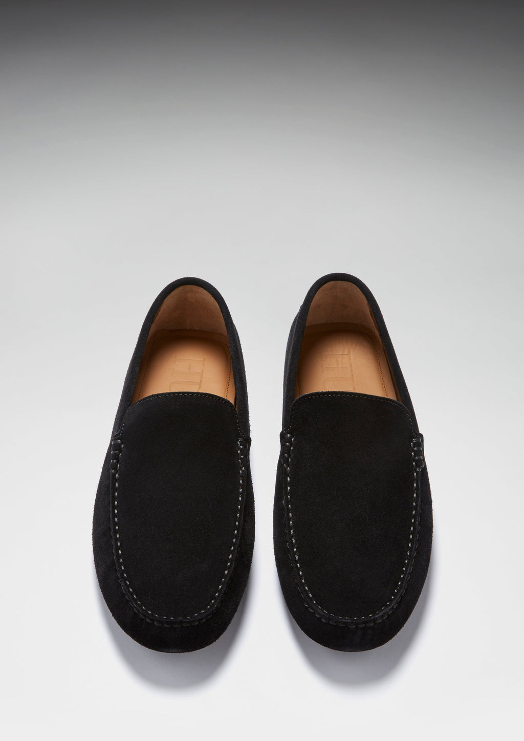 Hugs & Co Mens Driving Loafers Black Suede