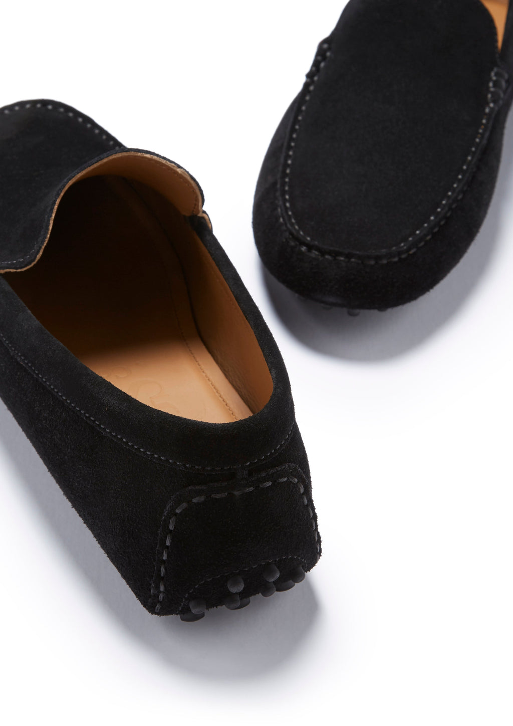 Hugs & Co Mens Driving Loafers Black Suede