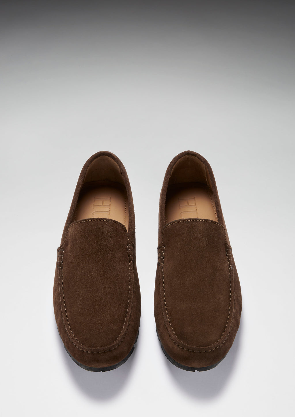 Hugs & Co Mens Tyre Sole Driving Loafers Brown Suede