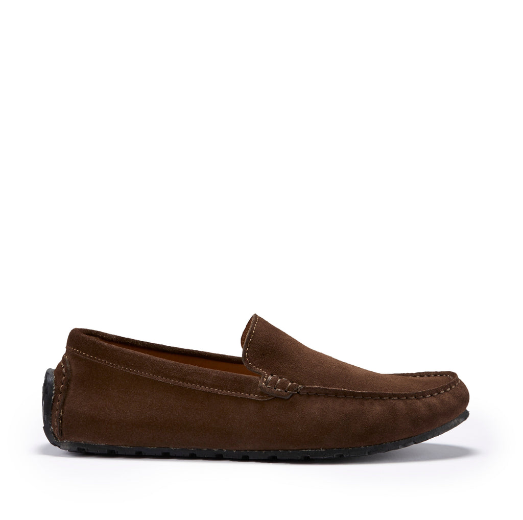 Hugs & Co Mens Tyre Sole Driving Loafers Brown Suede