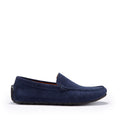 Hugs & Co Mens Tyre Sole Driving Loafers Navy Blue Suede