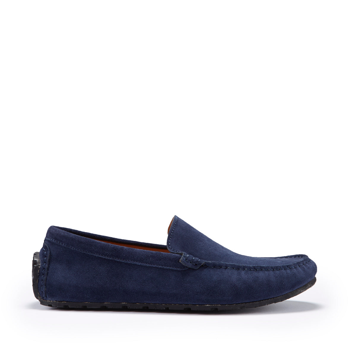Hugs & Co Mens Tyre Sole Driving Loafers Navy Blue Suede