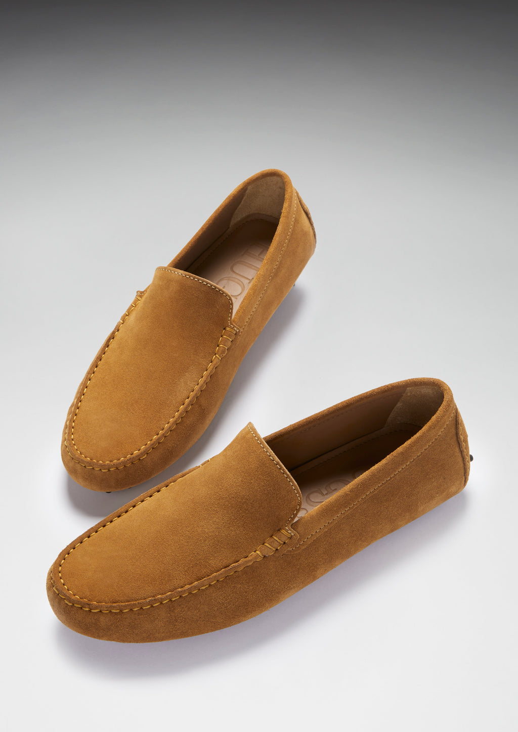 Hugs & Co Mens Driving Loafers Tobacco Suede