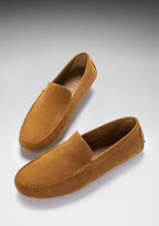 Hugs & Co Mens Driving Loafers Tobacco Suede
