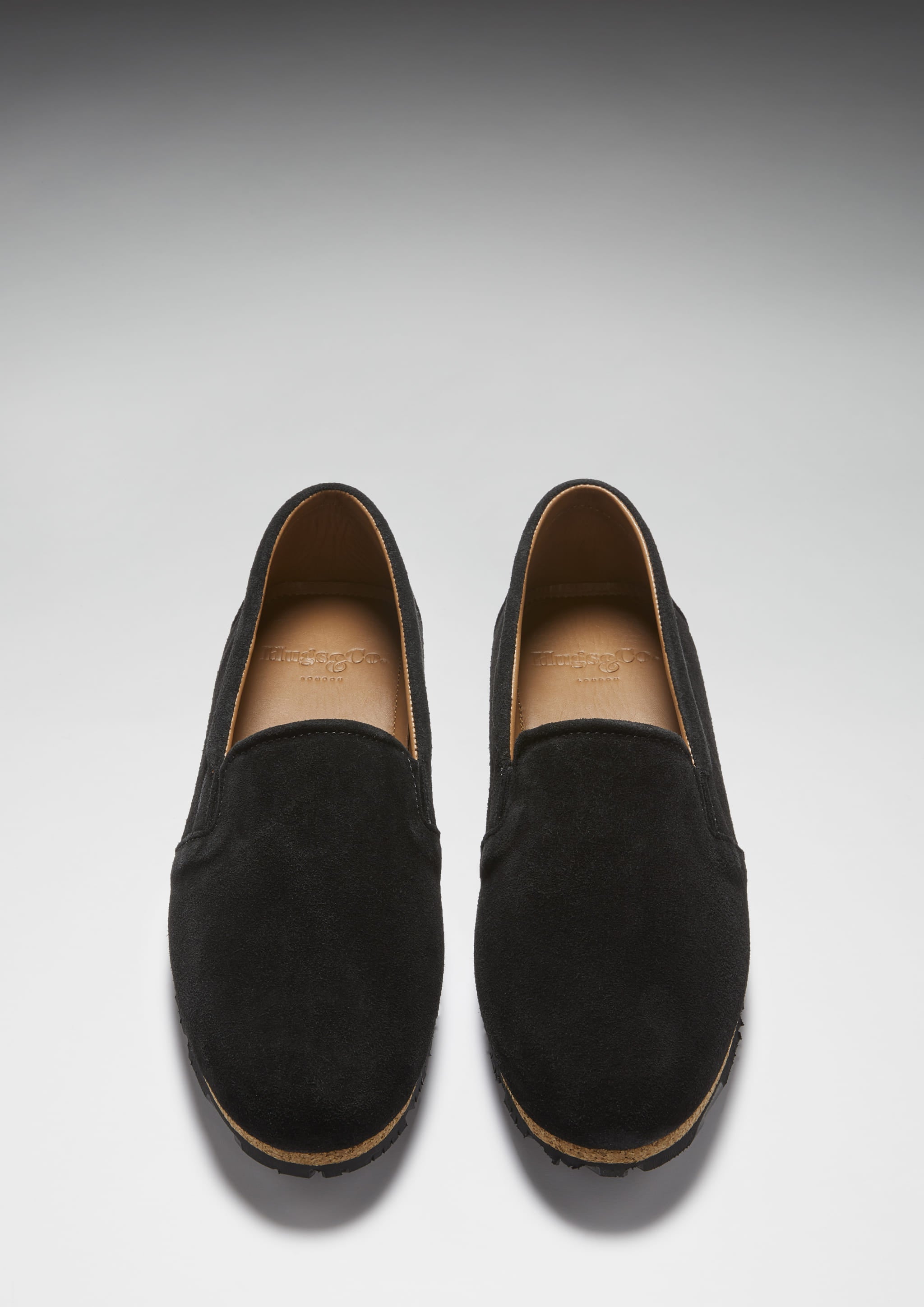 Hugs & Co Mens Tyre Sole Espadrilles Black Suede