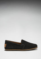 Hugs & Co Mens Tyre Sole Espadrilles Black Suede