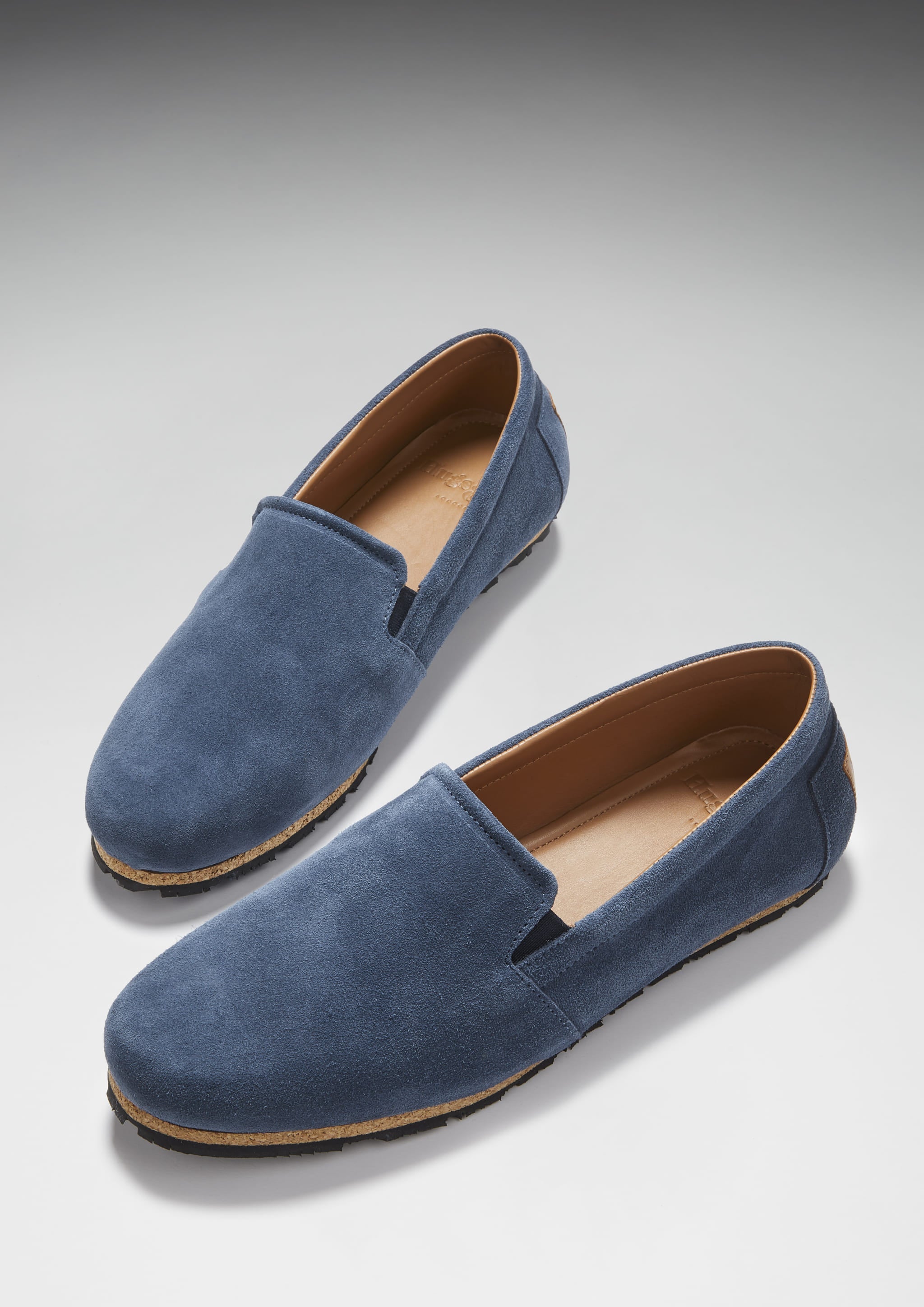 Hugs & Co Mens Tyre Sole Espadrilles Denim Blue Suede