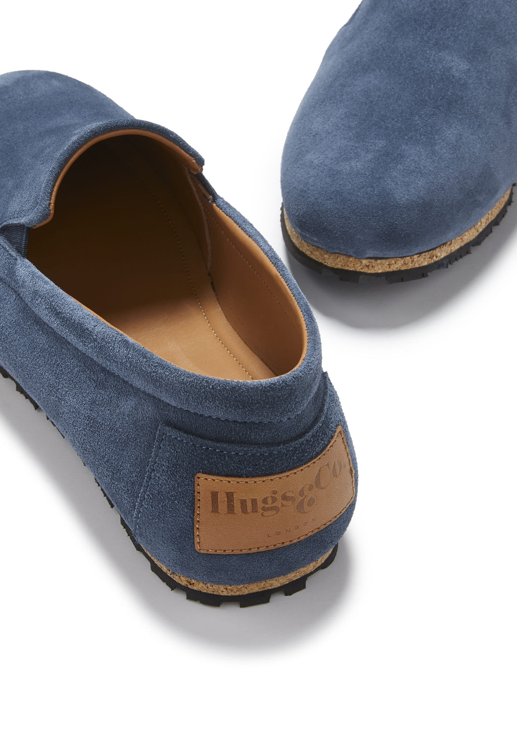 Hugs & Co Mens Tyre Sole Espadrilles Denim Blue Suede