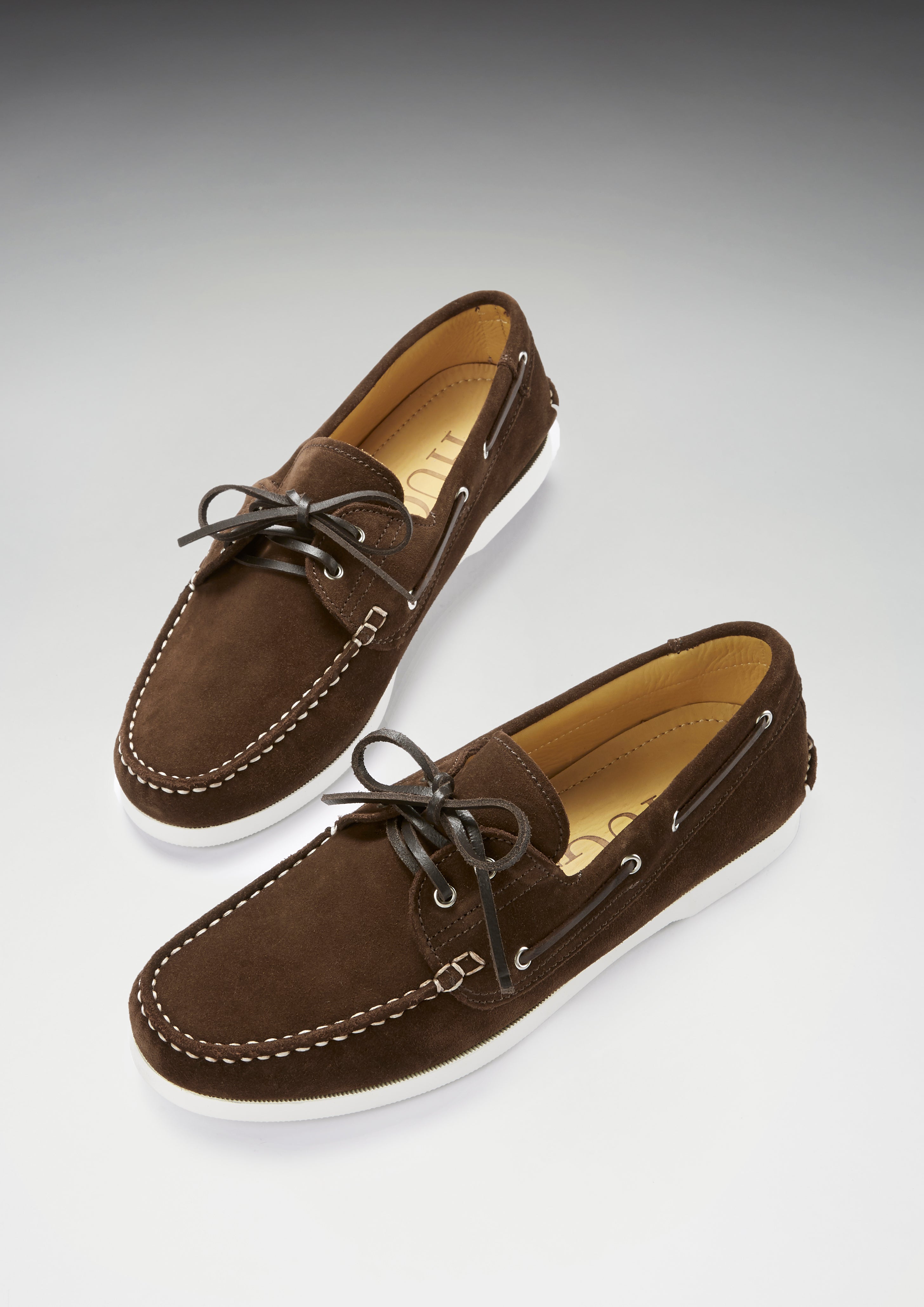 Hugs & Co Mens Deck Shoes Brown Suede