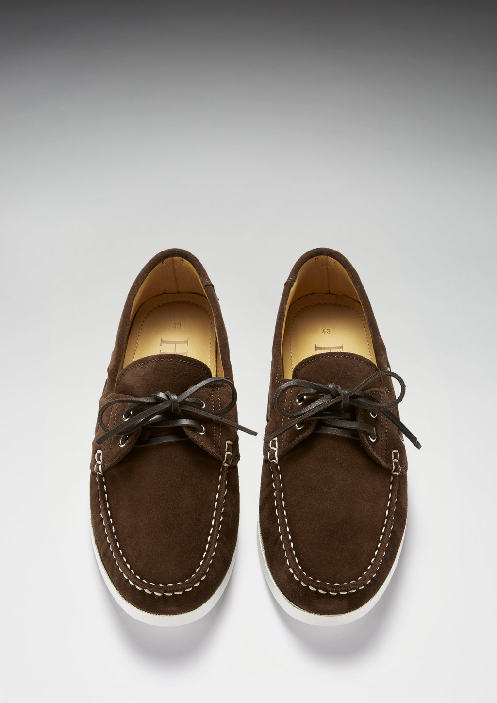 Hugs & Co Mens Deck Shoes Brown Suede