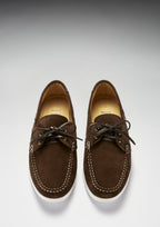 Hugs & Co Mens Deck Shoes Brown Suede