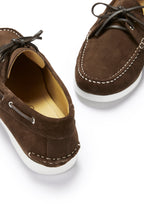 Hugs & Co Mens Deck Shoes Brown Suede