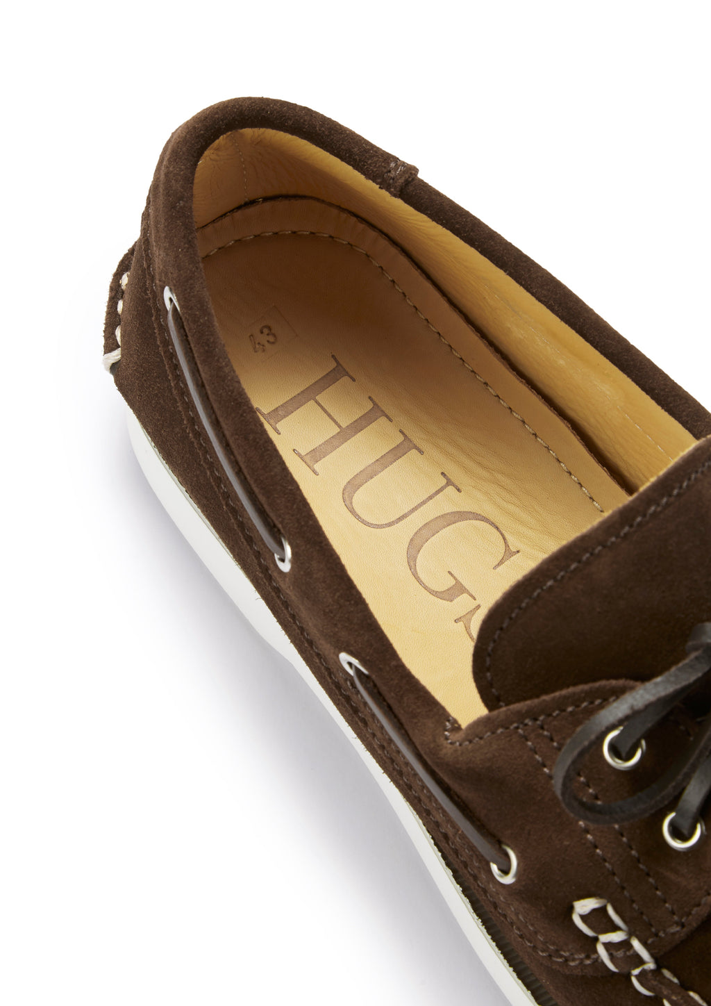 Hugs & Co Mens Deck Shoes Brown Suede