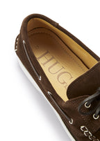 Hugs & Co Mens Deck Shoes Brown Suede