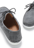 Hugs & Co Mens Deck Shoes Slate Grey Suede