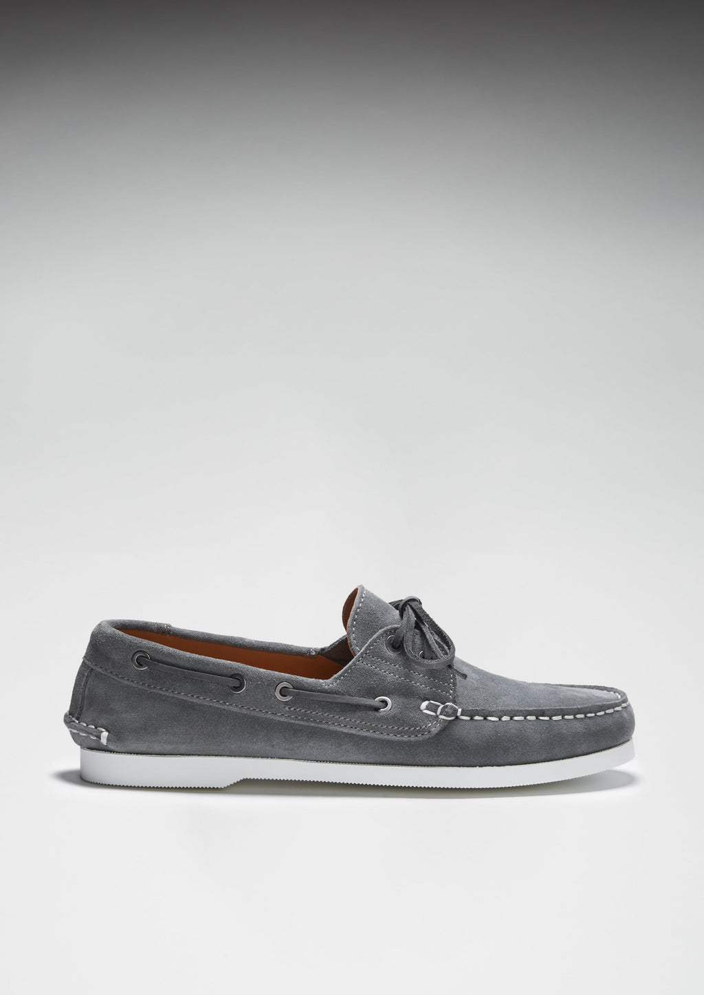 Hugs & Co Mens Deck Shoes Slate Grey Suede