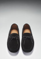 Hugs & Co Mens Laced Driving Loafers Black Suede