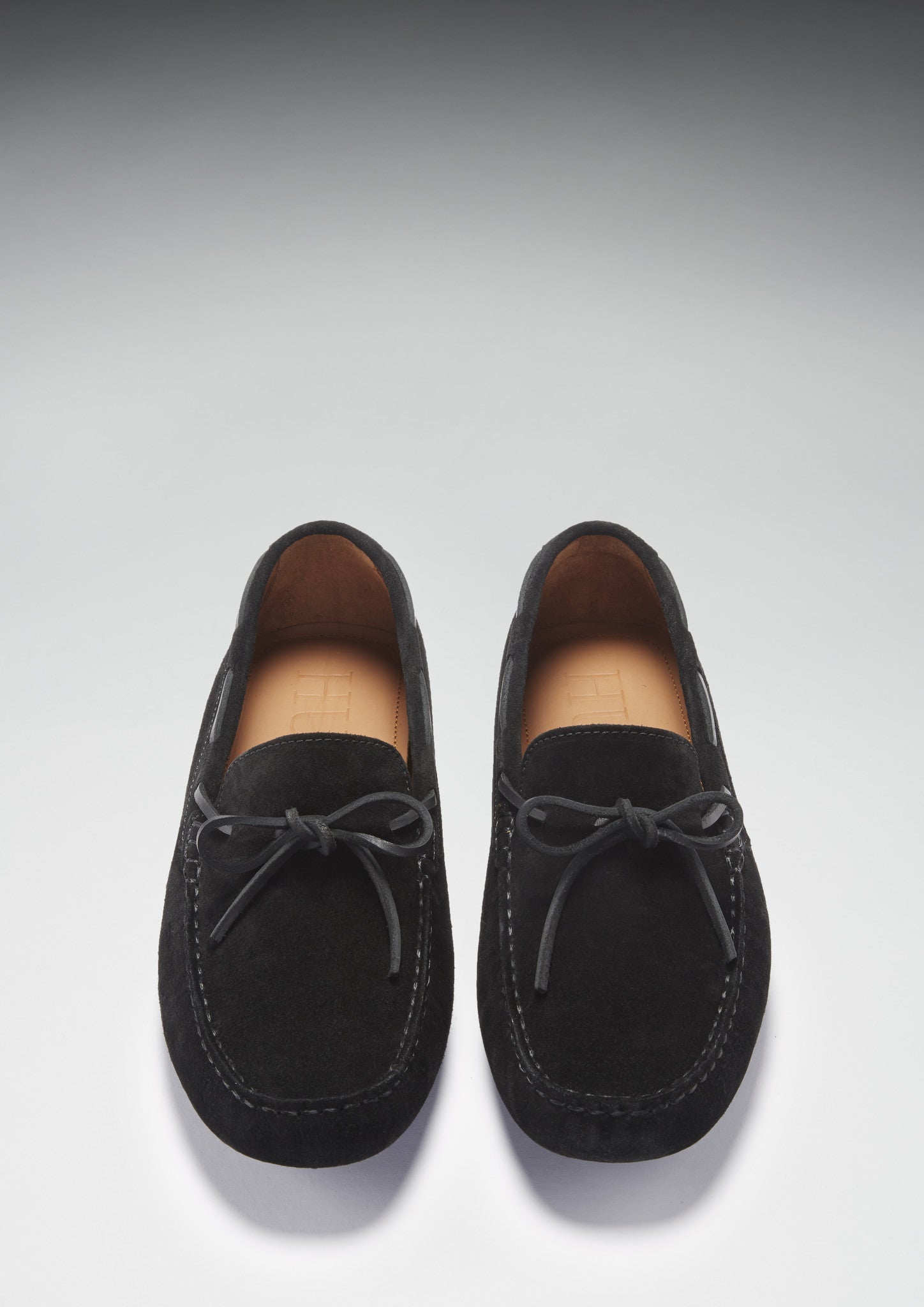 Hugs & Co Mens Laced Driving Loafers Black Suede