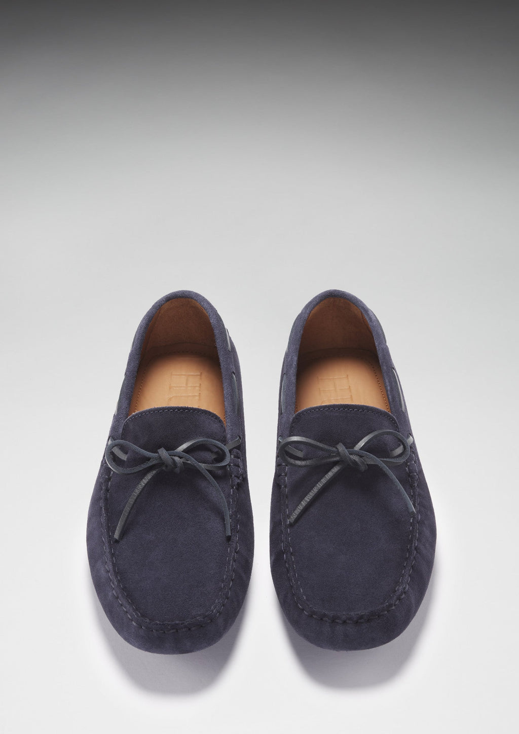Hugs & Co Mens Laced Driving Loafers Navy Blue Suede