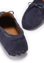 Hugs & Co Mens Laced Driving Loafers Navy Blue Suede