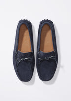 Hugs & Co Mens Laced Driving Loafers Navy Blue Suede