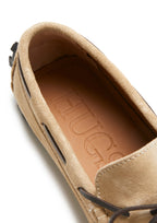 Hugs & Co Mens Tyre Sole Laced Driving Loafers Taupe Suede