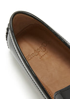 Hugs & Co Mens Penny Driving Loafers Black Patent Leather