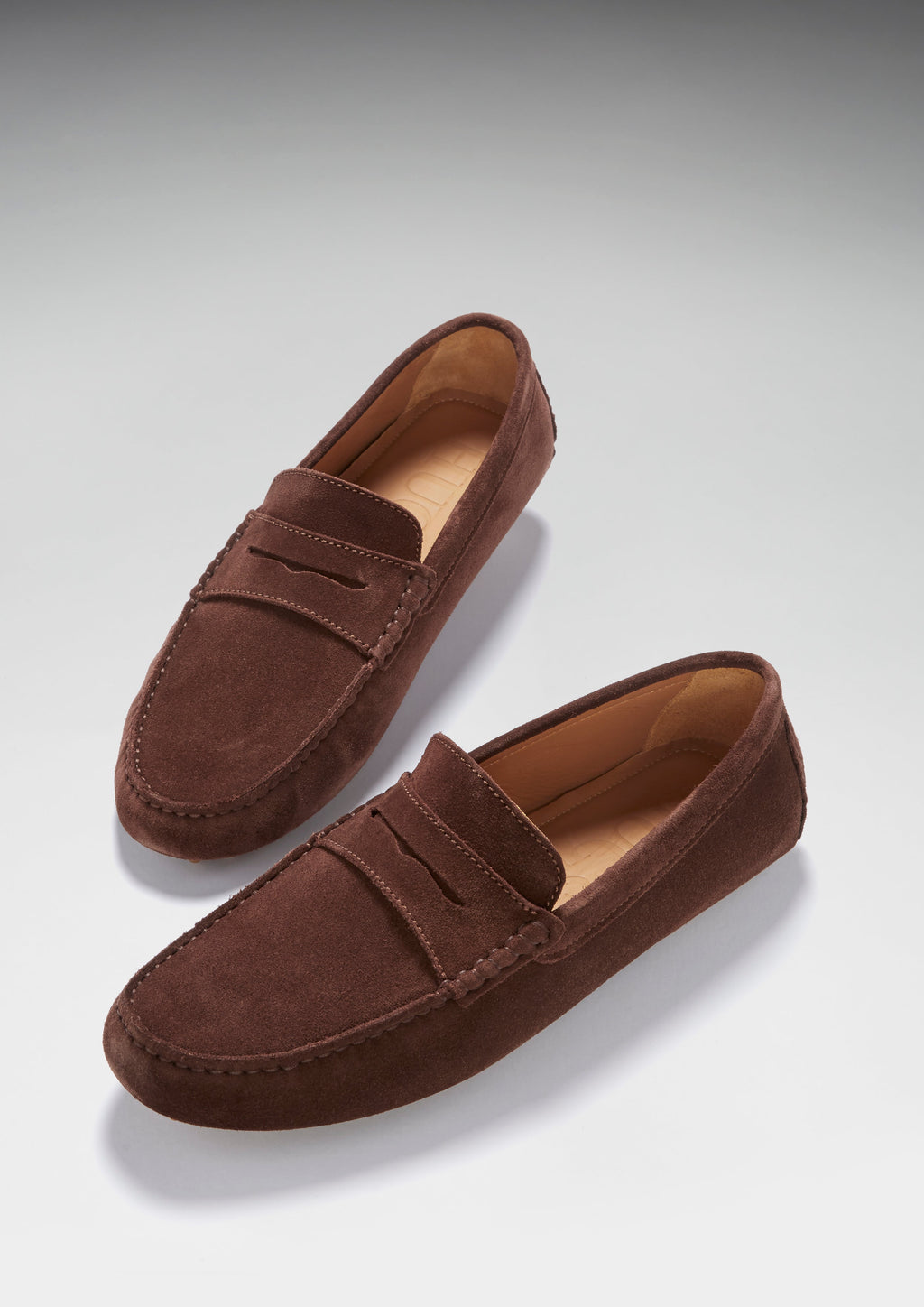 Hugs & Co Mens Penny Driving Loafers Brown Suede