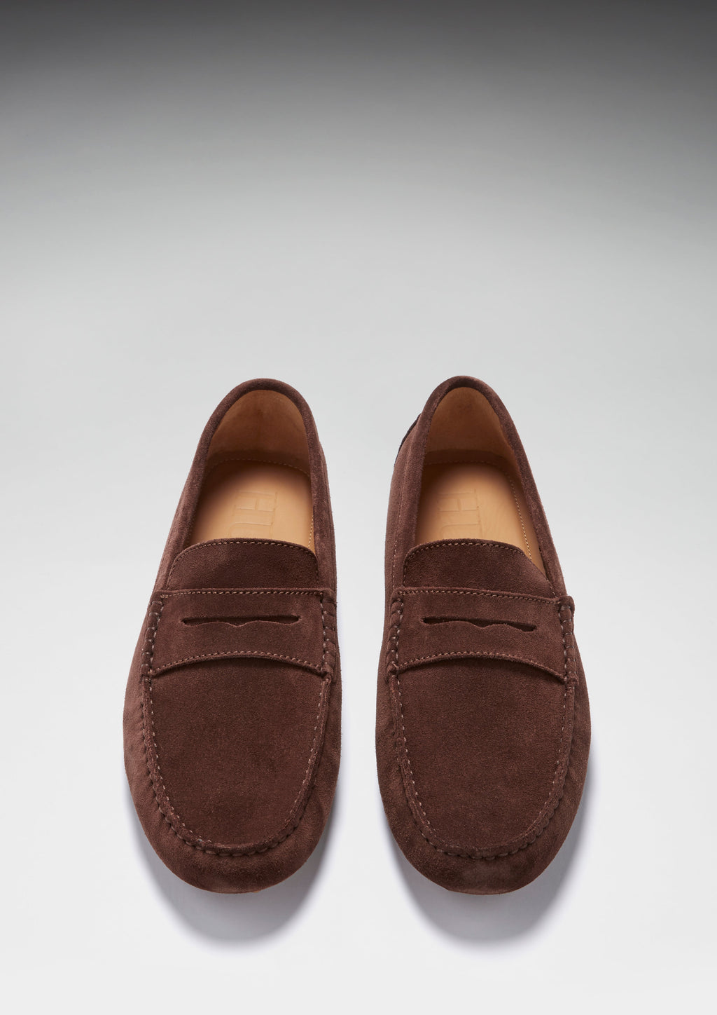 Hugs & Co Mens Penny Driving Loafers Brown Suede