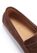Hugs & Co Mens Penny Driving Loafers Brown Suede
