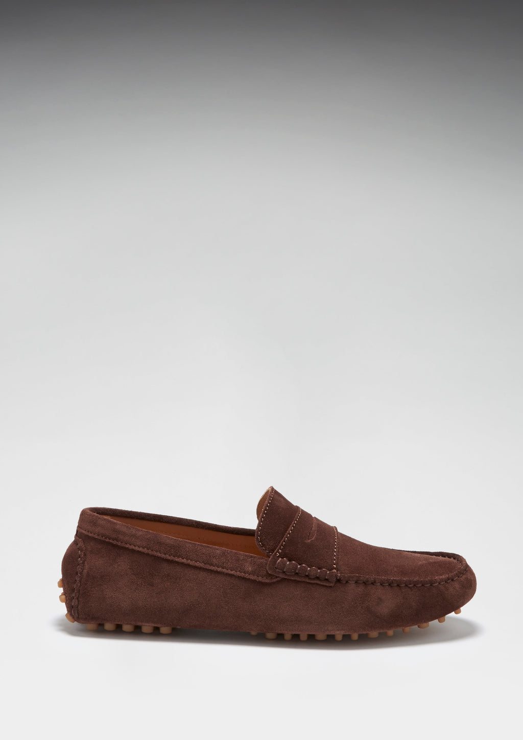 Hugs & Co Mens Penny Driving Loafers Brown Suede