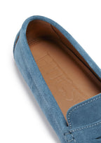 Hugs & Co Mens Penny Driving Loafers Petrol Blue Suede