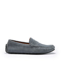 Hugs & Co Mens Tyre Sole Penny Driving Loafers Slate Grey Suede