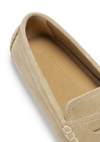Hugs & Co Mens Penny Driving Loafers Taupe Suede