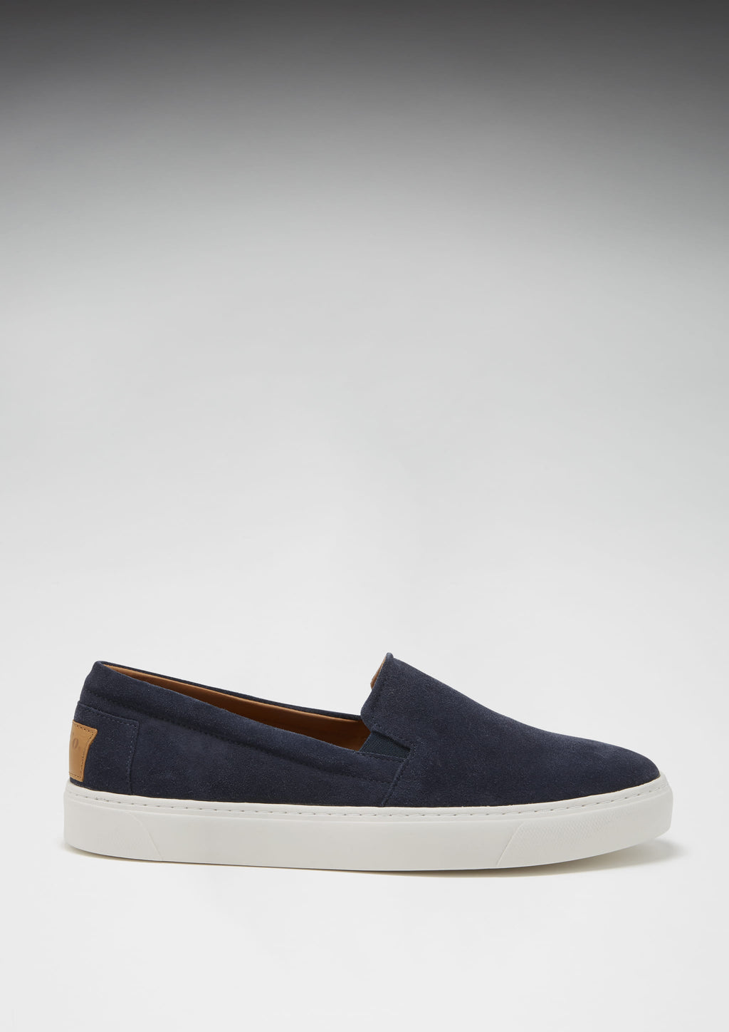 Hugs & Co Mens Slip-on Sneakers Navy Blue Suede
