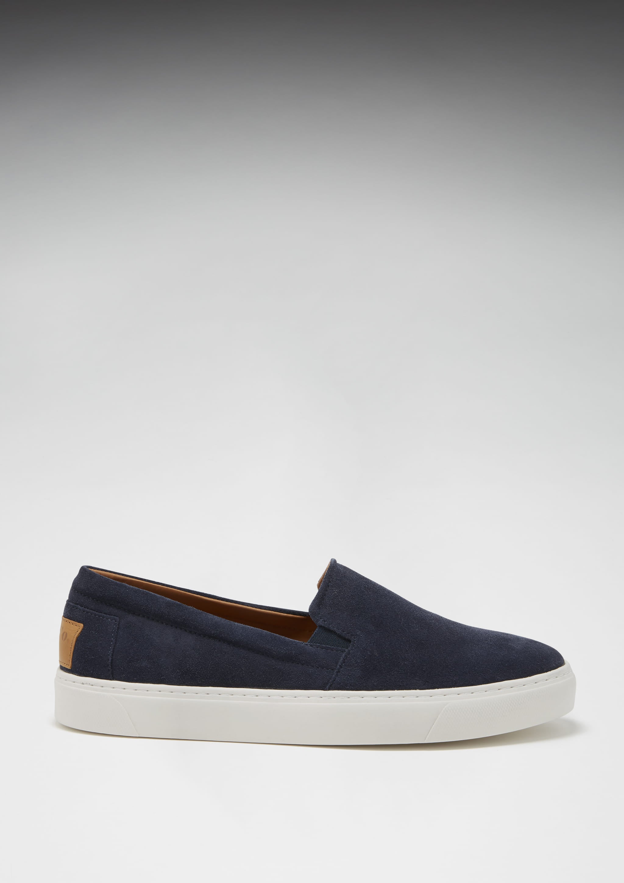 Hugs & Co Mens Slip-on Sneakers Navy Blue Suede