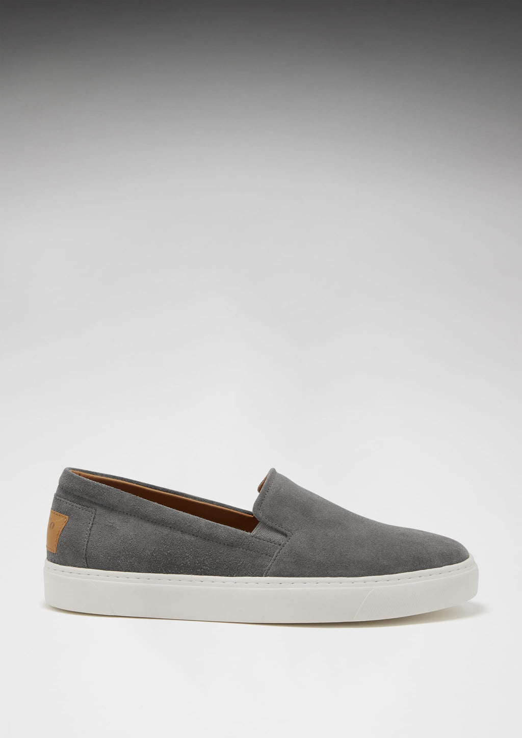 Hugs & Co Mens Slip-on Sneakers Slate Grey Suede