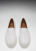 Hugs & Co Mens Slip-on Sneakers White Leather