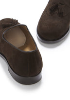 Hugs & Co Mens Brown Suede Tasselled Brogues Welted Leather Sole
