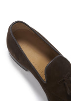 Hugs & Co Mens Brown Suede Tasselled Brogues Welted Leather Sole