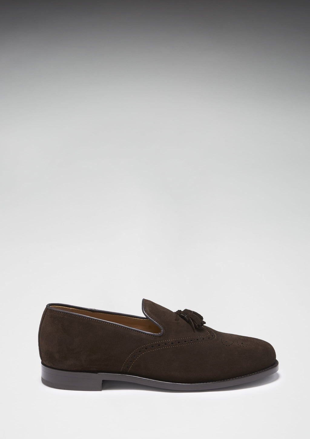 Hugs & Co Mens Brown Suede Tasselled Brogues Welted Leather Sole